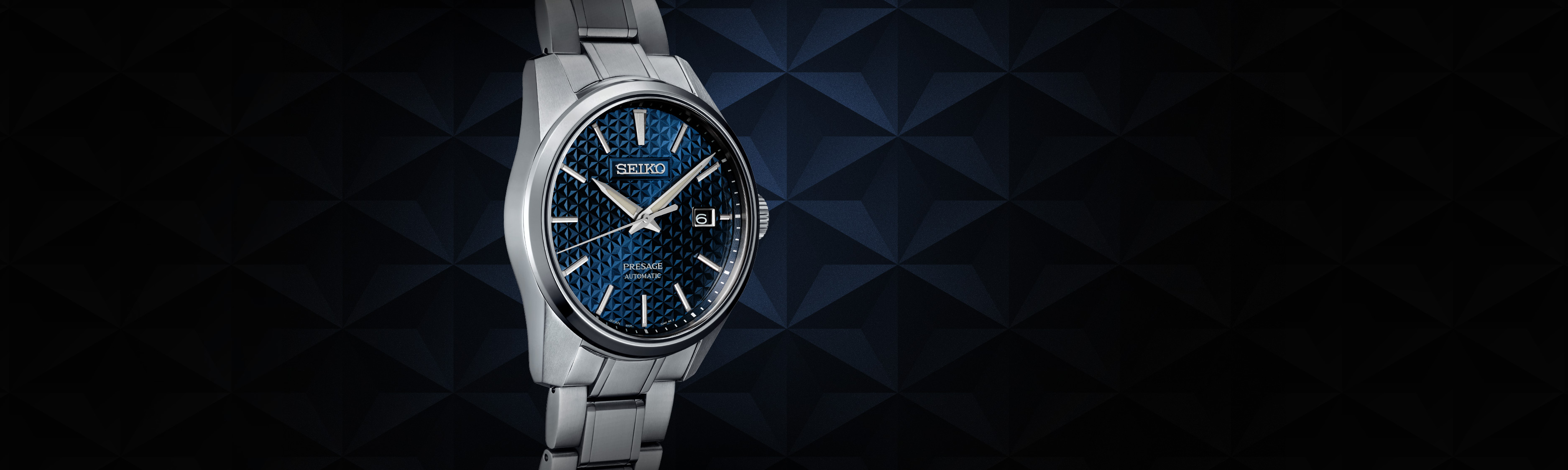 写真：SEIKO PRESAGE Sharp Edged Series DATE DISPLAY